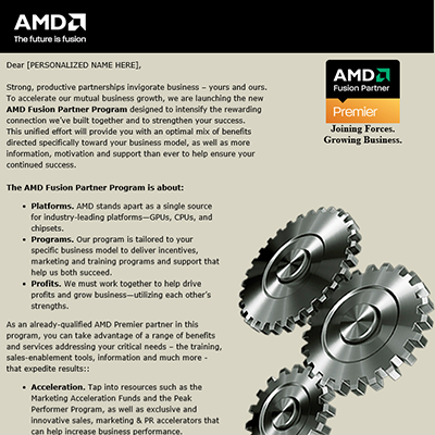 Project Piece: Computer Processors Manufacture Partner Newsletter Invitation to Join by Silvia Reinhardt Portfolio, Interdisciplinary Experience Designer | UX | UI | iXD | Sr. Product Designer