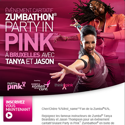 Project Piece: Cause supporting Aerobic/Fitness Event Eblast Crafting by Silvia Reinhardt Portfolio, Interdisciplinary Experience Designer | UX | UI | iXD | Sr. Product Designer