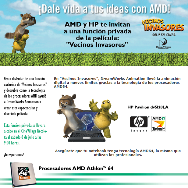 Project Piece: Over the Hedge Movie Private Argentina Premier Invite by Silvia Reinhardt Portfolio, Interdisciplinary Experience Designer | UX | UI | iXD | Sr. Product Designer