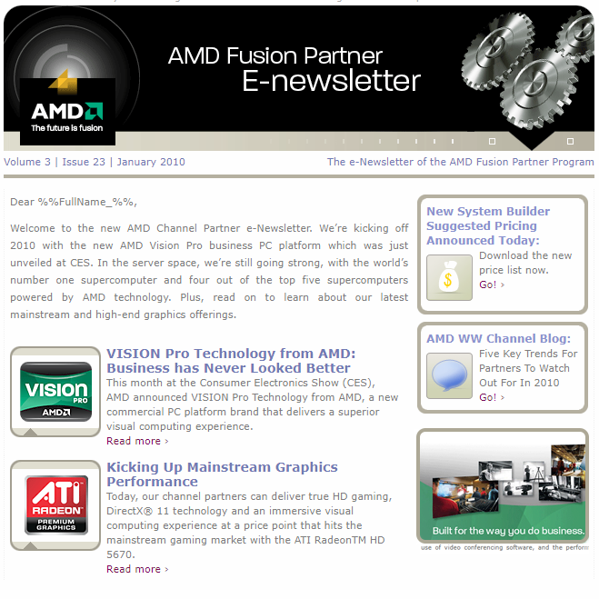 Project Piece: Computer Processors Manufacture Newsletter for Partners by Silvia Reinhardt Portfolio, Interdisciplinary Experience Designer | UX | UI | iXD | Sr. Product Designer