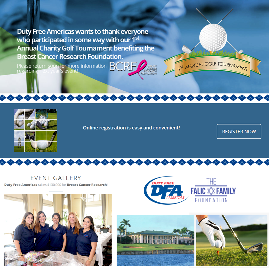Project Piece: Inaugural Charity Golf Tournament by Silvia Reinhardt Portfolio, Interdisciplinary Experience Designer | UX | UI | iXD | Sr. Product Designer