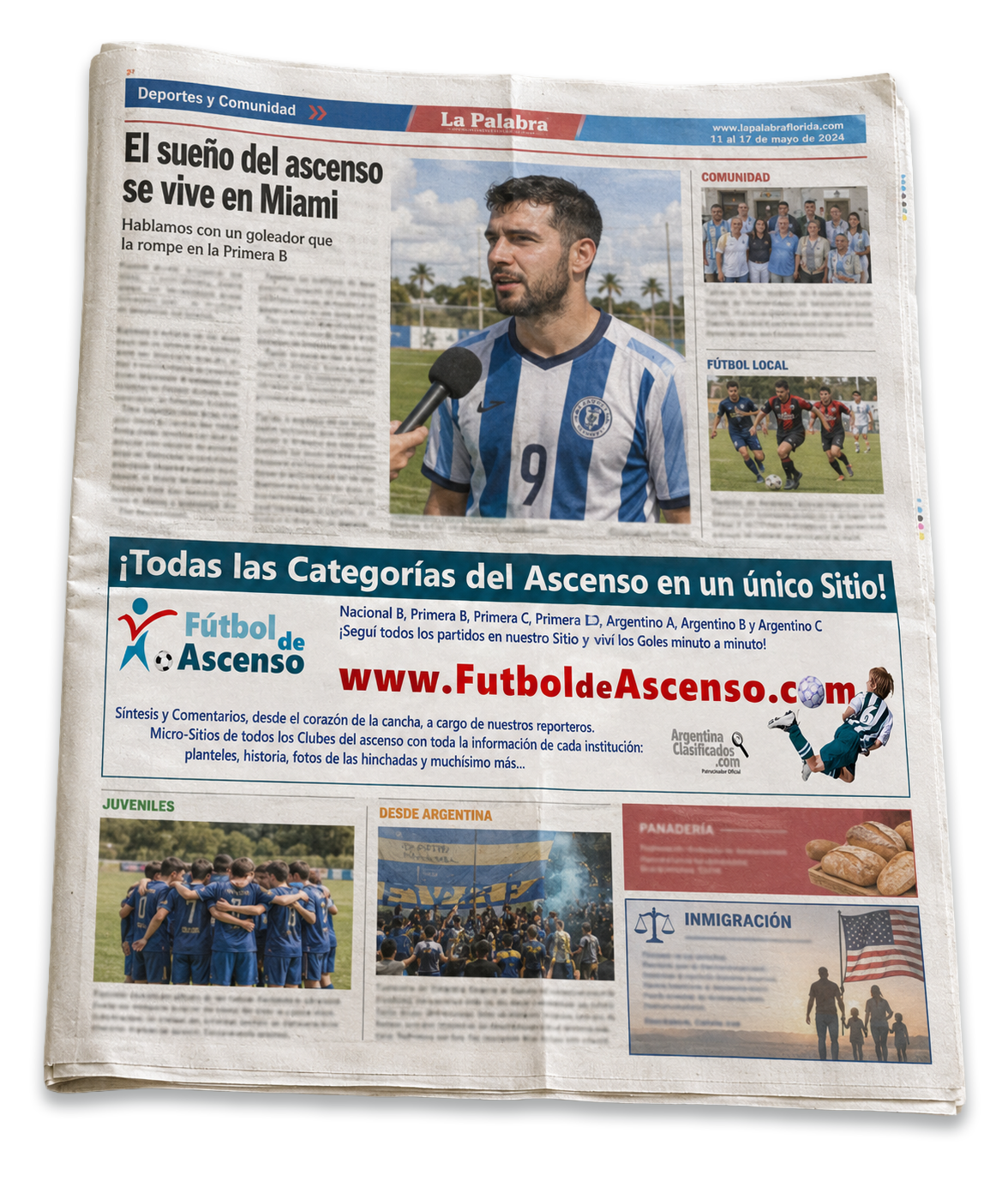 Project Piece: Argentine Soccer Portal — Full-Color Print Ad | Silvia Reinhardt Portfolio | UX Architect, Creative Technologist & Digital Ecosystem Strategist